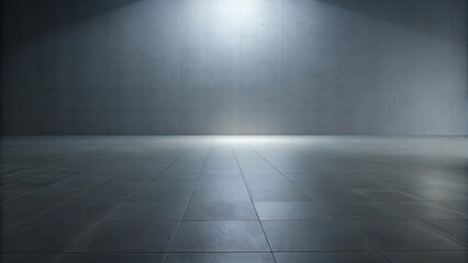 Spot lit Metallic Room with White Wall Texture