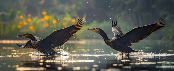 Fotobehang Birdwatching in a magical world, unique avian species, enchanting habitats, a mesmerizing experience © akarawit