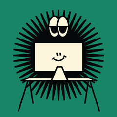 person watching tv on the screen