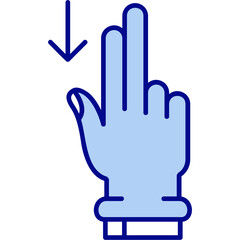 Two Fingers Down Icon