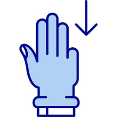 Three Fingers Down Icon