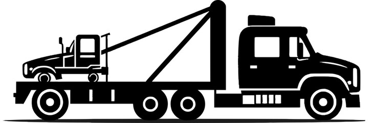 Detailed Tow Truck Design in Vector Format
