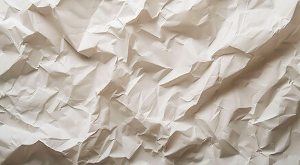 Background of a blank sheet of wrinkled paper for use in design.