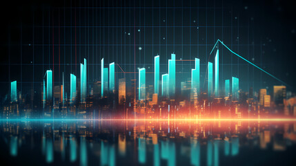 Naklejka premium Finance concept background, economic and infographic concept