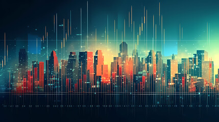 Fototapeta na wymiar Background image for exchange trading chart