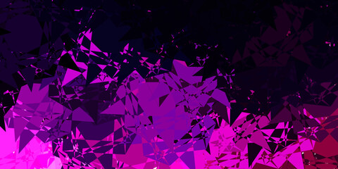 Dark Purple, Pink vector background with polygonal forms.