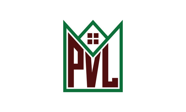 PVL initial letter builders real estate logo design vector. construction, housing, home marker, property, building, apartment, flat, compartment, business, corporate, house rent, rental, commercial
