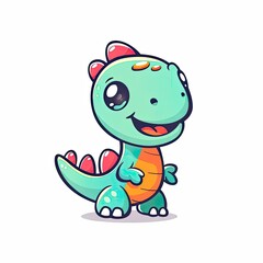 a cartoon dinosaur with a big smile on it's face
