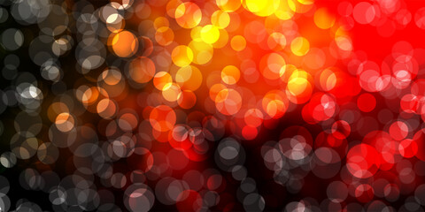 Dark Orange vector template with circles.