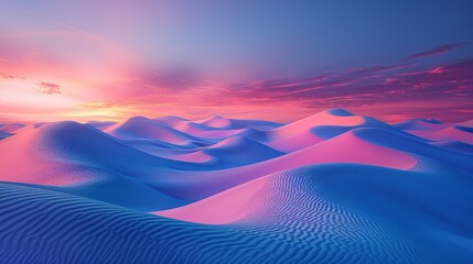 A desert with blue sand under a crimson sky a scene no camera can truly capture - obrazy, fototapety, plakaty