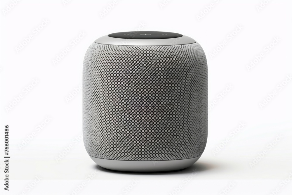 Poster smart speaker. background with selective focus and copy space