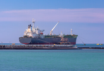 Large oil tanker near the Malta terminal.
