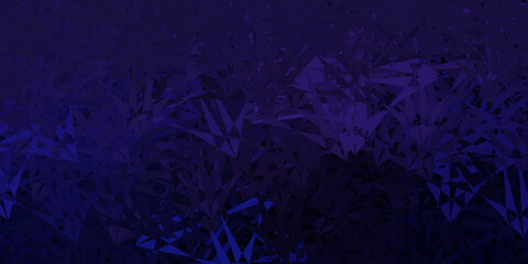 Dark purple vector template with triangle shapes.