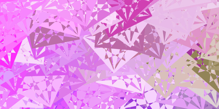 Light Pink, Green vector pattern with polygonal shapes.