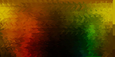 Dark green, yellow vector gradient polygon layout.