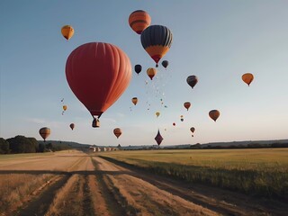 hot air balloon in the sky