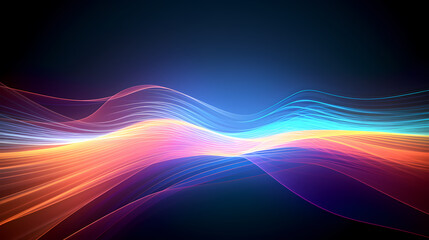 Obraz premium Technology abstract line background and light effect, technology sense background