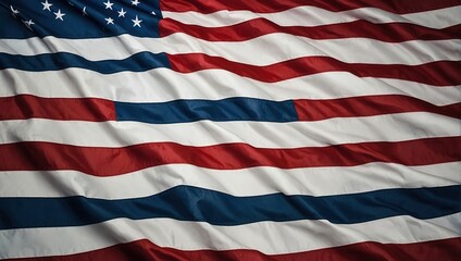 Obraz premium A header footer illustration of United States Patriotic background in flag colors with a blank white space Memorial or Veterans Day,4 July,independence day,labor day