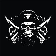 Skull , human skull , pirate skull ,  Human skull logo