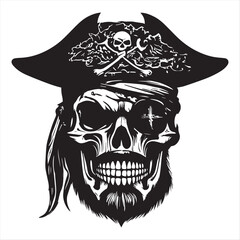 Skull , human skull , pirate skull , Skull illustration