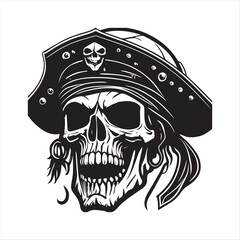 Skull , human skull , pirate skull , Human skull illustration