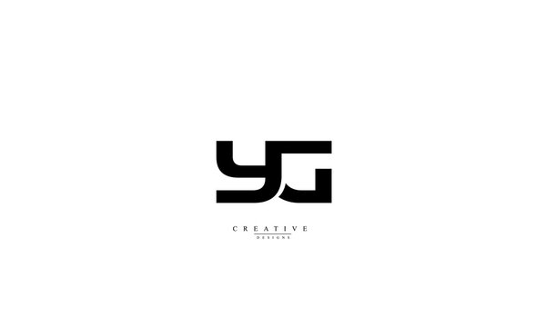 Alphabet letters Initials Monogram logo YG G Y 
