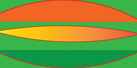 Green background with orange and yellow color composition in abstract. Abstract backgrounds with a combination of lines and circle dots can be used for your ad banners, Sale banner template, and More.