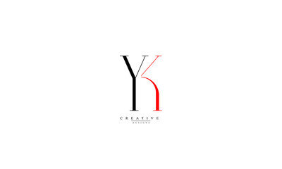 Alphabet letters Initials Monogram logo YK KY Y K