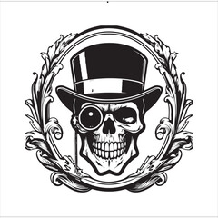 Skull , human skull , pirate skull , Pirate skull vector illustration design