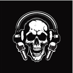 Skull , human skull , pirate skull ,  Pirate skull vector illustration logo design