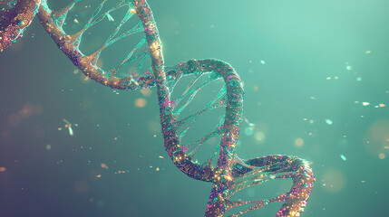 dna helix on black background