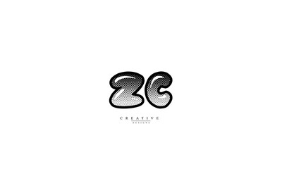 Alphabet letters Initials Monogram logo ZC Z C