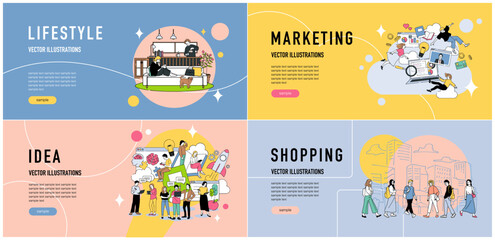 人物 おしゃれイラスト素材	