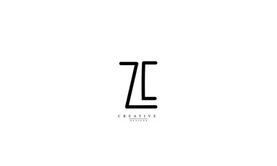 Alphabet letters Initials Monogram logo ZE EZ Z E 