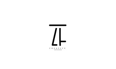 Alphabet letters Initials Monogram logo ZF Z F