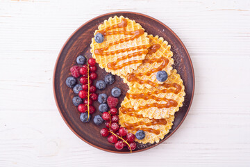 Sweet golden Belgian waffles