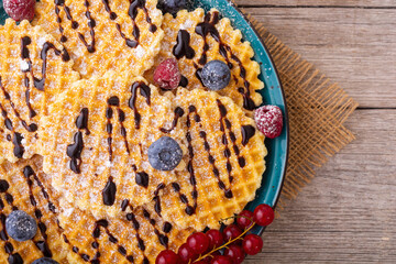 Sweet golden Belgian waffles