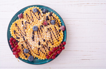 Sweet golden Belgian waffles