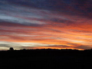 sunset in the mountains