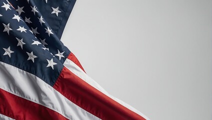 A header footer illustration of United States Patriotic background in flag colors with a blank white space Memorial or Veterans Day,4 July,independence day,labor day