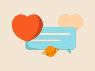 Happy Valentine's Day flat character vector concept business hand drawn illustration
