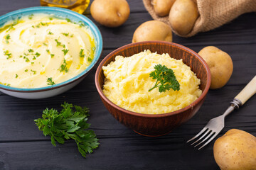 Mashed potatoes with parsley