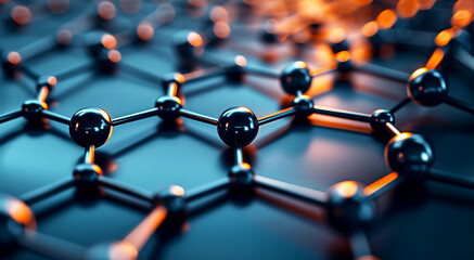 Scientific concept atom molecular structure background