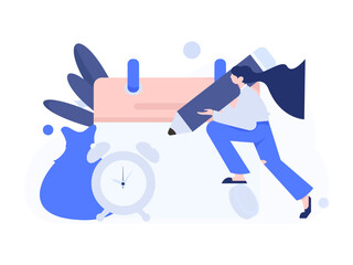 Virtual characters social communication concept business flat vector hand drawn illustration
