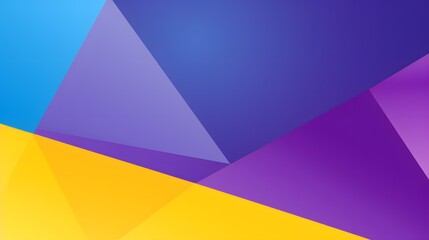 Dynamic polygonal background merging vibrant shades of blue, purple, and yellow, illustrating a modern and colorful geometric design.