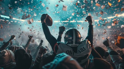 A photo showcasing an underdog team in the moment of an unexpected victory, with players and fans sharing an outburst of joy, emphasizing the unpredictable and inspiring nature of sports.