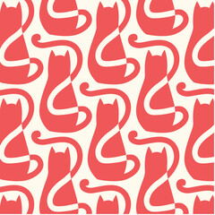Funny Cat Designs in Fabric, Wallpaper and Home Decor