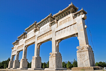 Ancient architecture landscape, the qing qing dongling, in China the royal mausoleum