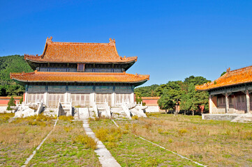 Ancient architecture landscape, the qing qing dongling, in China the royal mausoleum