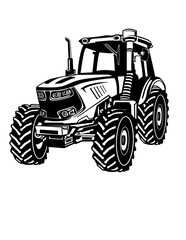 Tractor | Farm Equipment | Farm Life | Farming | Land Cultivator | Farmer | Original Illustration | Vector and Clipart | Cutfile and Stencil
